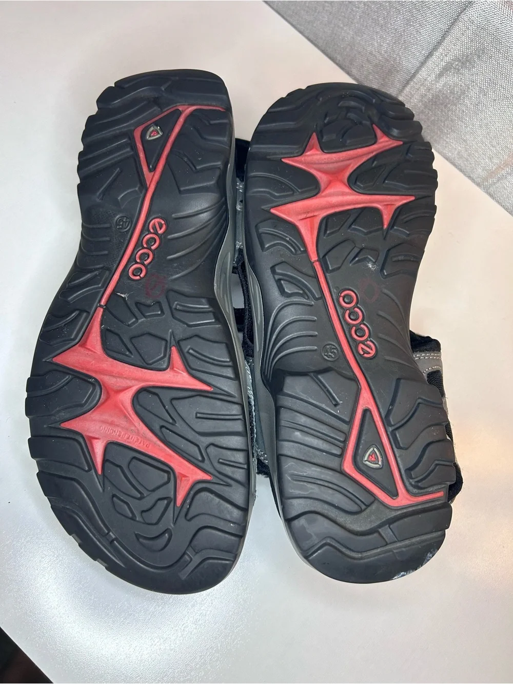 ECCO Offroad Yucatan Leather Hiking Comfort Sandals EU 45 Gray